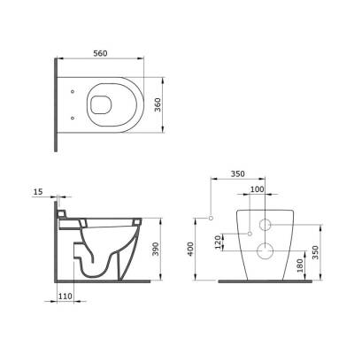 Bocchi Venezia Yerden Klozet Mat Yeşil 1301-027-0128 - BOCCHI (2)