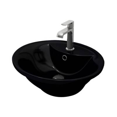 Bocchi Verona Çanak Lavabo 50 cm Parlak Siyah 1046-005-0126 - BOCCHI