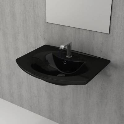 Bocchi Verona Lavabo 70 Cm Parlak Siyah 1045-005-0126 - BOCCHI