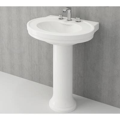 Bocchi Verona Lavabo Üç Armatür Delikli 70 cm Parlak Beyaz 1047-061-0127 - BOCCHI (1)