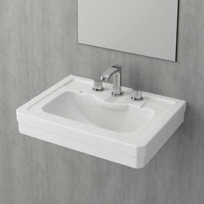 Bocchi Verona Tek Armatür Delikli Lavabo 61 cm Mat Beyaz 1041-002-0126 - BOCCHI