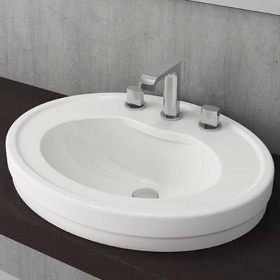Bocchi Verona Tezgah Üstü Lavabo, 60 cm, Parlak Beyaz 1048-061-0126 - BOCCHI