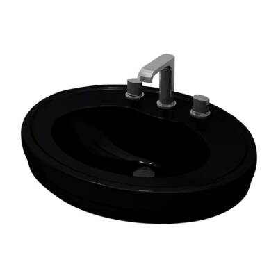 Bocchi Verona Tezgah Üstü Lavabo,Tek Delikli, 60 cm, Parlak Siyah 1048-005-0126 - BOCCHI