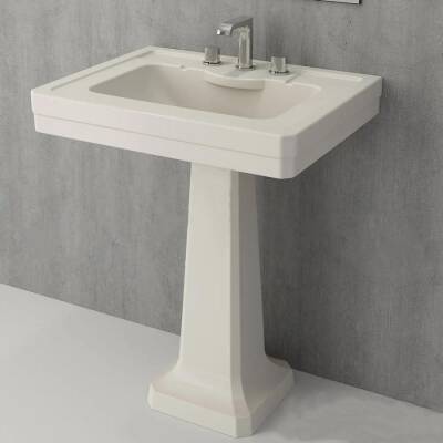 Bocchi Verona Üç Armatür Delikli Lavabo 71 cm Parlak Bisküvi 1040-014-0127 - BOCCHI (1)