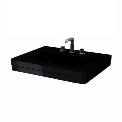 Bocchi Verona Üç Armatür Delikli Lavabo 71 cm Parlak Siyah 1040-005-0127 - BOCCHI