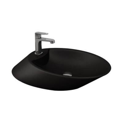 Bocchi Vessel Batarya Banklı Çanak Lavabo 72 cm Mat Siyah 1021-004-0126 - BOCCHI