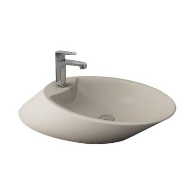 Bocchi Vessel Batarya Banklı Çanak Lavabo 72 cm Mat Yasemin 1021-007-0126 - BOCCHI