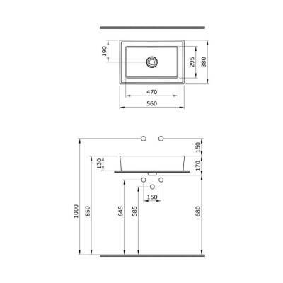 Bocchi Vessel Çanak Lavabo 56 cm Mat Kaşmir 1172-011-0125 - BOCCHI (2)