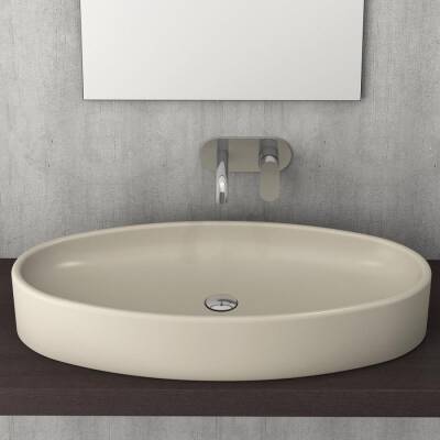 Bocchi Vessel Elips Çanak Lavabo 85 Cm Mat Kaşmir 1014-011-0125 - BOCCHI (1)