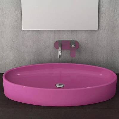 Bocchi Vessel Elips Çanak Lavabo 85 Cm Menekşe Moru 1014-023-0125 - BOCCHI