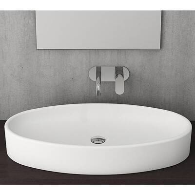 Bocchi Vessel Elips Çanak Lavabo 85 Cm Parlak Beyaz 1014-001-0125 - BOCCHI (1)