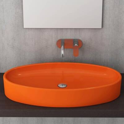 Bocchi Vessel Elips Çanak Lavabo 85 Cm Parlak Turuncu 1014-012-0125 - BOCCHI (1)