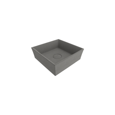 Bocchi Vessel Kare Tezgah Üstü Lavabo 38 cm Mat Beton - BOCCHI