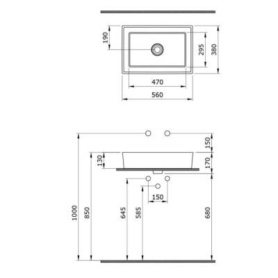 Bocchi Vessel Lavabo Çanak 56 cm Mat Somon 1172-032-0125 - BOCCHI (2)