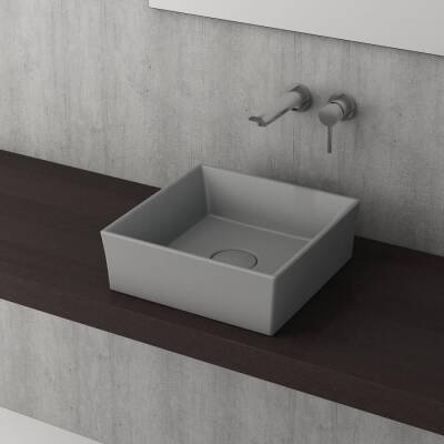 Bocchi Vessel Tezgah Üstü Lavabo 38 cm Mat Gri 1173-006-0125 - BOCCHI (2)