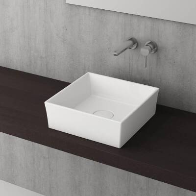 Bocchi Vessel Tezgah Üstü Lavabo 38x38 Cm Mat Beyaz 1173-002-0125 - BOCCHI