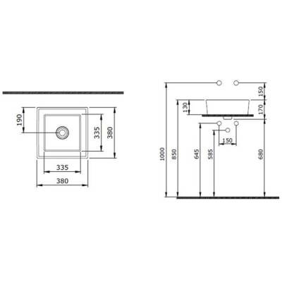 Bocchi Vessel Tezgah Üstü Lavabo 38x38 Cm Parlak Turuncu 1173-012-0125 - BOCCHI (1)