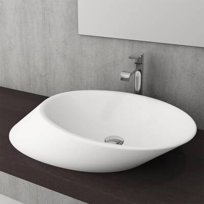 Bocchi Vessel Yatay Çanak Lavabo 72 cm Mat Beyaz 1013-002-0125 - BOCCHI (1)