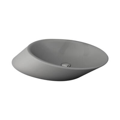 Bocchi Vessel Yatay Çanak Lavabo 72 cm Mat Gri 1013-006-0125 - BOCCHI