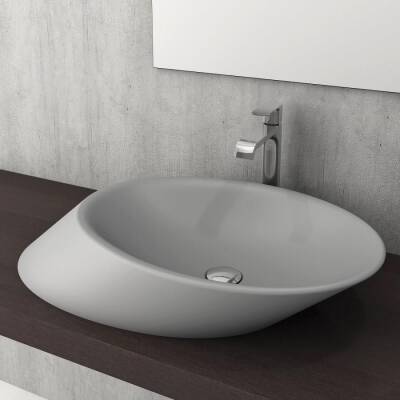 Bocchi Vessel Yatay Çanak Lavabo 72 cm Mat Gri 1013-006-0125 - BOCCHI (1)