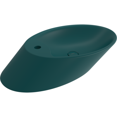 Bocchi Vessel Yatay Çanak Lavabo 72 cm Mat Petrol Mavisi - BOCCHI