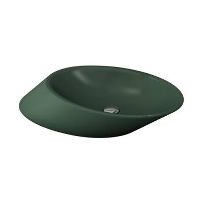 Bocchi Vessel Yatay Çanak Lavabo 72 cm Mat Yeşil 1013-027-0125 - BOCCHI