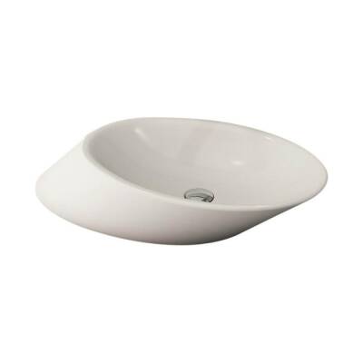 Bocchi Vessel Yatay Çanak Lavabo 72 cm Parlak Bisküvi 1013-014-0125 - BOCCHI