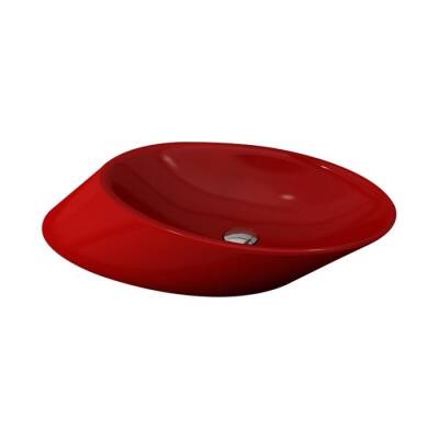Bocchi Vessel Yatay Çanak Lavabo 72 cm Parlak Kırmızı 1013-019-0125 - BOCCHI