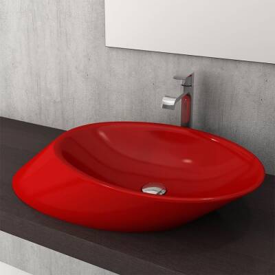 Bocchi Vessel Yatay Çanak Lavabo 72 cm Parlak Kırmızı 1013-019-0125 - BOCCHI (1)