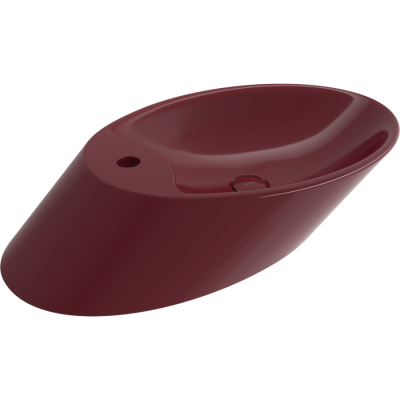 Bocchi Vessel Yatay Çanak Lavabo 72 cm P.Burgonya Bordosu - BOCCHI
