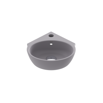 Bocci Taromina Arch Köşe Lavabo 30 cm Mat Gri - BOCCHI