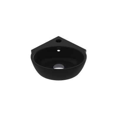 Bocci Taromina Arch Köşe Lavabo 30 cm Mat Siyah - BOCCHI