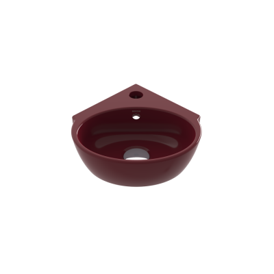 Bocci Taromina Arch Köşe Lavabo 30 cm Parlak Burgonya Bordosu - BOCCHI