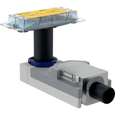 CleanLine serisi duş kanalları için Geberit montaj seti, girişte 90–220 mm şap yüksekliği için: d=50mm - GEBERİT