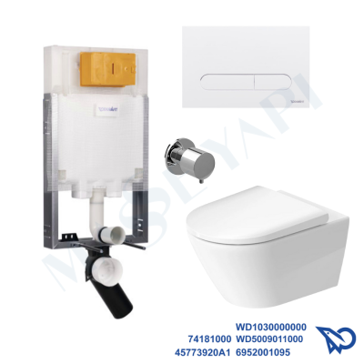 D-Neo Rimless®Asma Klozet SetiHygiene Glaze + Duravit Gömme Rezervuar Seti - DURAVİT