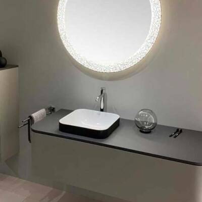 Duravit Happy D.2 Plus Tezgah Üstü Lavabo 40 cm Beyaz-Mat Antrasit 2359406100 - DURAVİT (1)