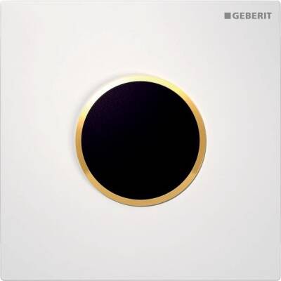 Elektronik deşarj tetiklemeli Geberit pisuvar deşarj kontrolü, elektrikli, kapak Type 10: beyaz, altın - GEBERİT