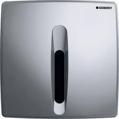 Elektronik deşarj tetiklemeli Geberit pisuvar deşarj kontrolü, elektrikli, plastik kapak, Basic: Mat krom - GEBERİT
