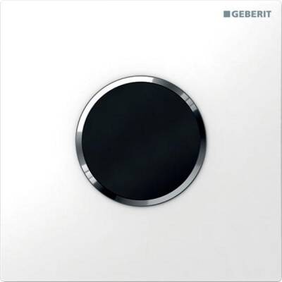 Elektronik deşarj tetiklemeli Geberit pisuvar deşarj kontrolü, pilli, kapak Type 10: beyaz, parlak krom - GEBERİT