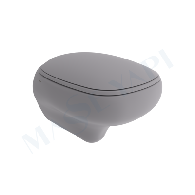 Fenice Asma Klozet - Mat Gri Set (Kapak Dahil ) - BOCCHI