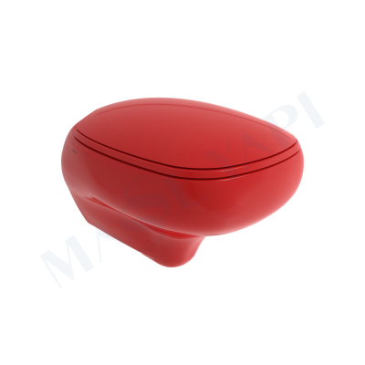 Fenice Asma Klozet - Parlak Kirmizi Set (Kapak Dahil ) - BOCCHI