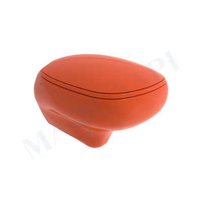 Fenice Asma Klozet - Parlak Turuncu Set (Kapak Dahil ) - BOCCHI