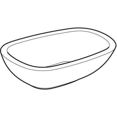 Geberit Citterio çanak lavabo: B=56cm, T=40cm, Batarya deliği=Yok, Taşma deliği=Yok, Beyaz / KeraTect - GEBERİT (1)