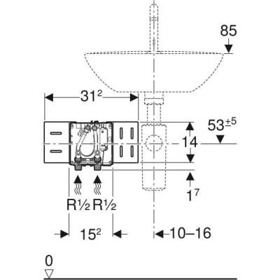 Geberit elektronik lavabo bataryaları montaj seti, tezgah üstü, sıva altı fonksiyon kutulu - GEBERİT (2)