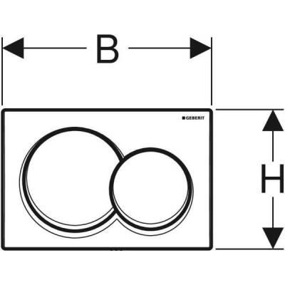 Geberit kumanda kapağı Alpha01, 2 kademeli deşarj için: Parlak krom - GEBERİT (1)