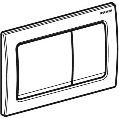 Geberit kumanda kapağı Alpha30, 2 kademeli deşarj için: Mat krom - GEBERİT (1)