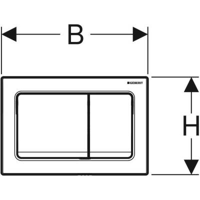 Geberit kumanda kapağı Alpha30, 2 kademeli deşarj için: Parlak krom - GEBERİT (2)