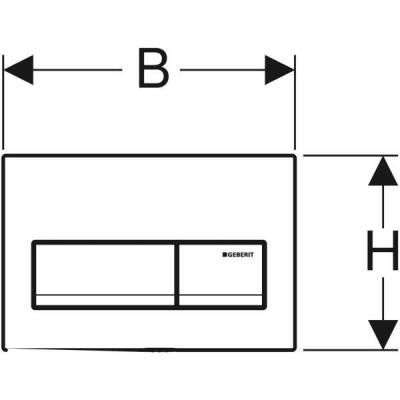 Geberit kumanda kapağı Alpha50, 2 kademeli deşarj için: Beyaz - GEBERİT (1)