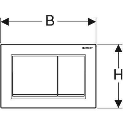 Geberit kumanda kapağı Omega30, 2 kademeli deşarj için: beyaz, altın - GEBERİT (1)