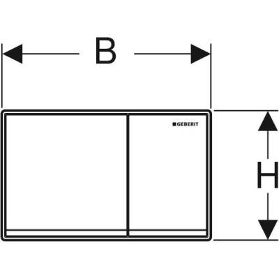 Geberit kumanda kapağı Omega60, 2 kademeli deşarj için, hemyüz: krom, fırçalanmış, temizliği kolay kaplamalı, parlak krom - GEBERİT (2)